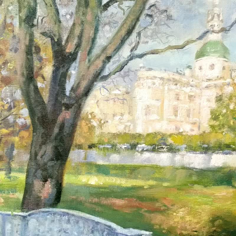 Petersburg Painting Cityscape Original Art Impression Autumn Artwork Canvas Oi - 海报/装饰画/版画 - 其他材质 多色