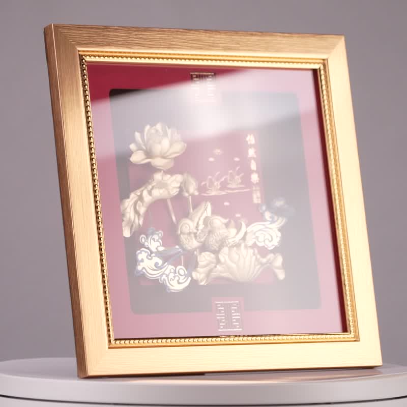 怡然自乐│生日祝寿、结婚贺礼、退休礼首选│圣诞礼物 - 海报/装饰画/版画 - 24k 金 金色