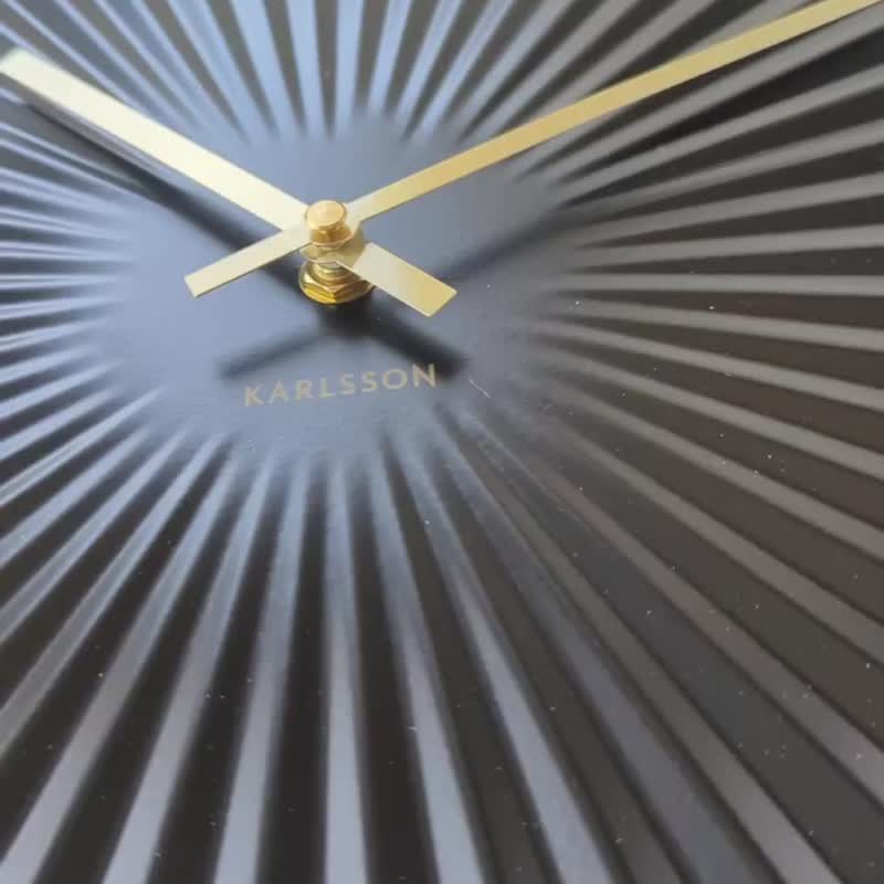 荷兰Karlsson Wall clock Sensu steel black 黑色放射设计挂钟 - 时钟/闹钟 - 其他金属 黑色