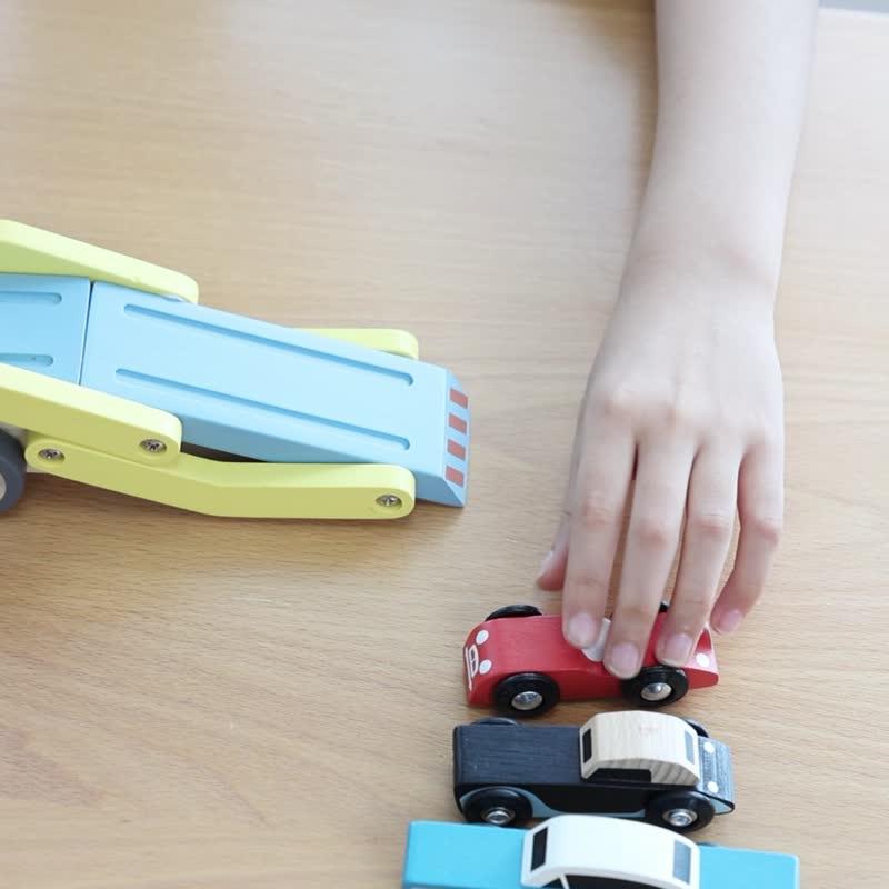 快乐小车搬运工。附赠3台小车【木制汽车组 适合18个月以上】 - 玩具/玩偶 - 木头 多色