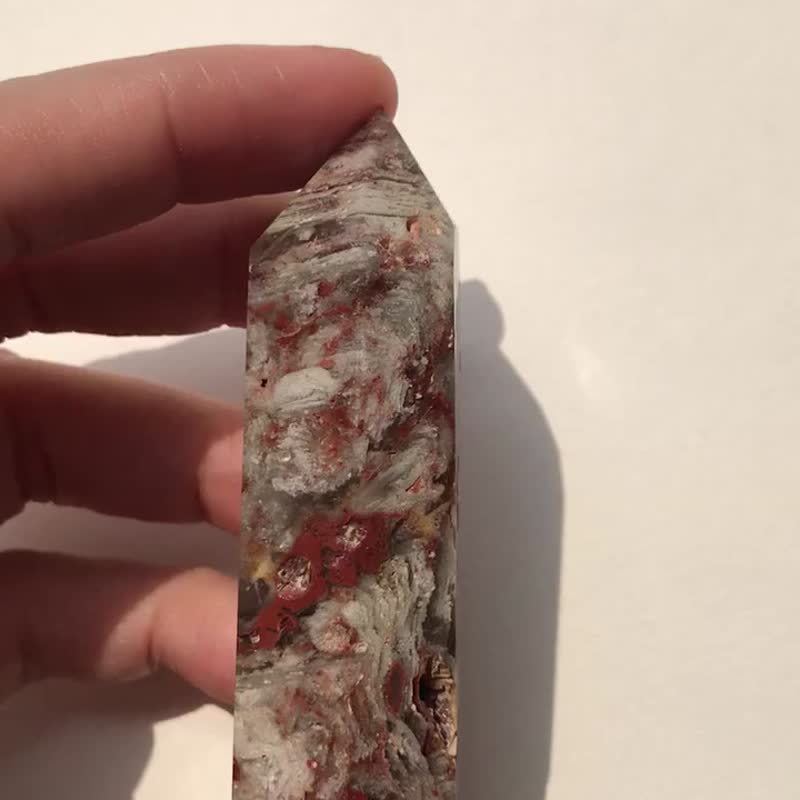 少有 红幽灵 白幽灵 千层幽灵 水晶柱 天然原石  水晶  crystal - 摆饰 - 水晶 红色