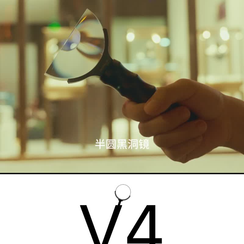LLP82mmV4手持特效滤镜摄影前景虚化半圆旋涡黑洞万花筒多影棱镜 - 相机 - 玻璃 白色