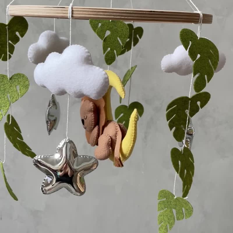 野生动物园婴儿床铃狮子 丛林婴儿床铃 儿童房毡床铃 - 玩具/玩偶 - 环保材料 绿色