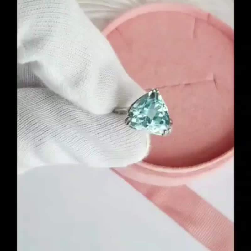 Natural topaz ring Silver 925 - 戒指 - 纯银 