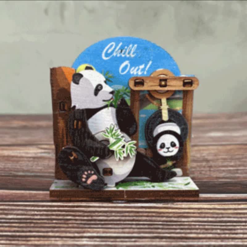 可爱动物 – 可动式组合 DIY 冰箱贴 - 冰箱贴/磁贴 - 木头 
