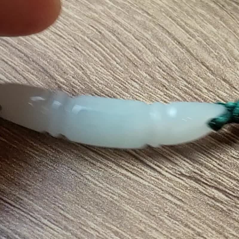 【亲翠】天然翡翠 冰纯润莲藕藕节平凡不平凡题材手环 | 佳偶天成 - 手链/手环 - 玉石 白色