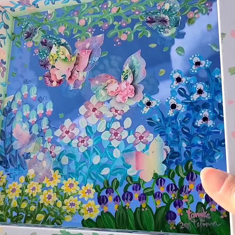 [定制化/花痴漫步/白]透明艺术、阴影画、室内花痴物品 - 海报/装饰画/版画 - 压克力 白色
