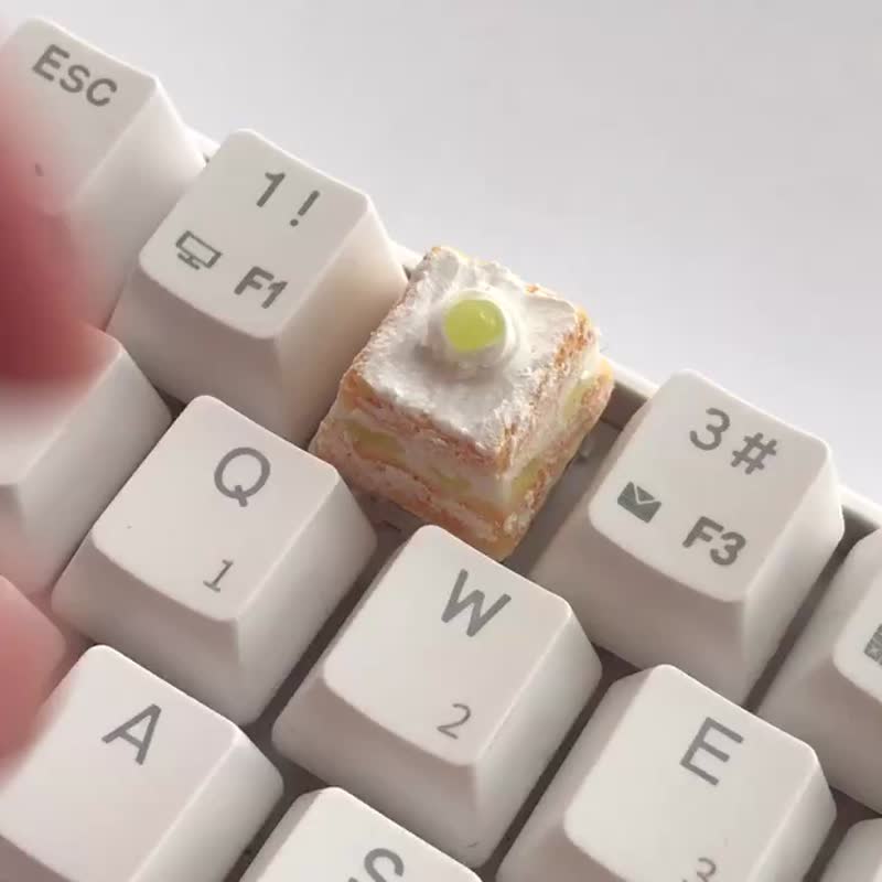 Cakey keycaps (melon) for mechanical Cherry mx switches - 电脑配件 - 粘土 白色