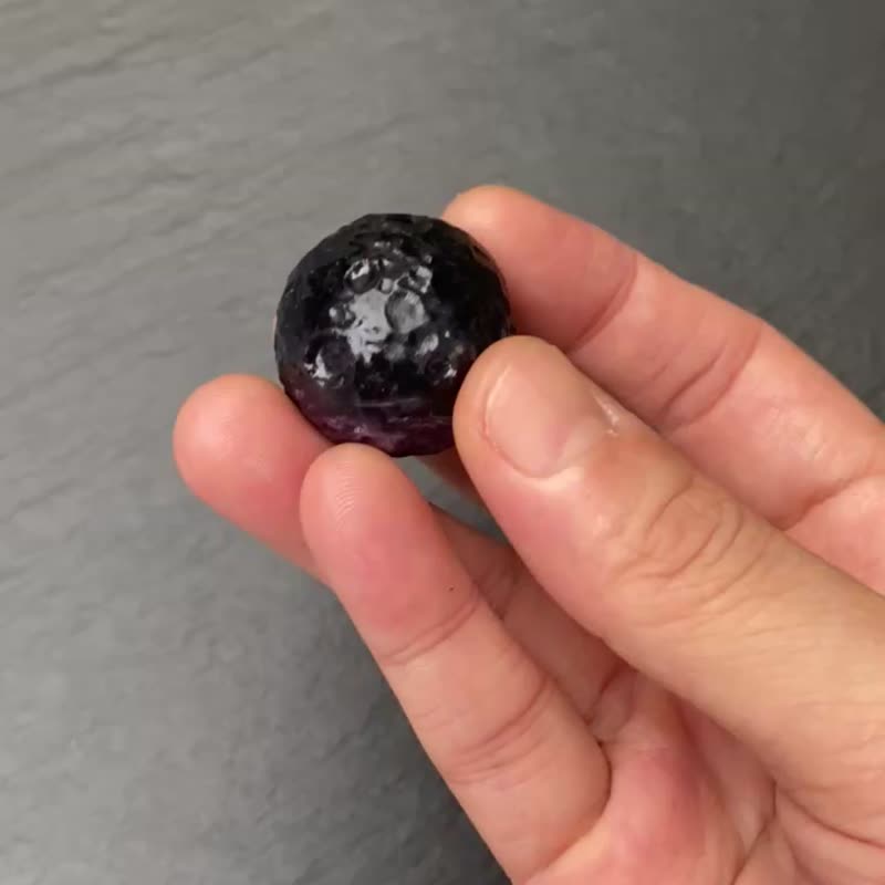 天然紫莹石小月球 能量石 开发智慧 办公室 居家 疗愈摆件 增智慧 - 摆饰 - 水晶 紫色