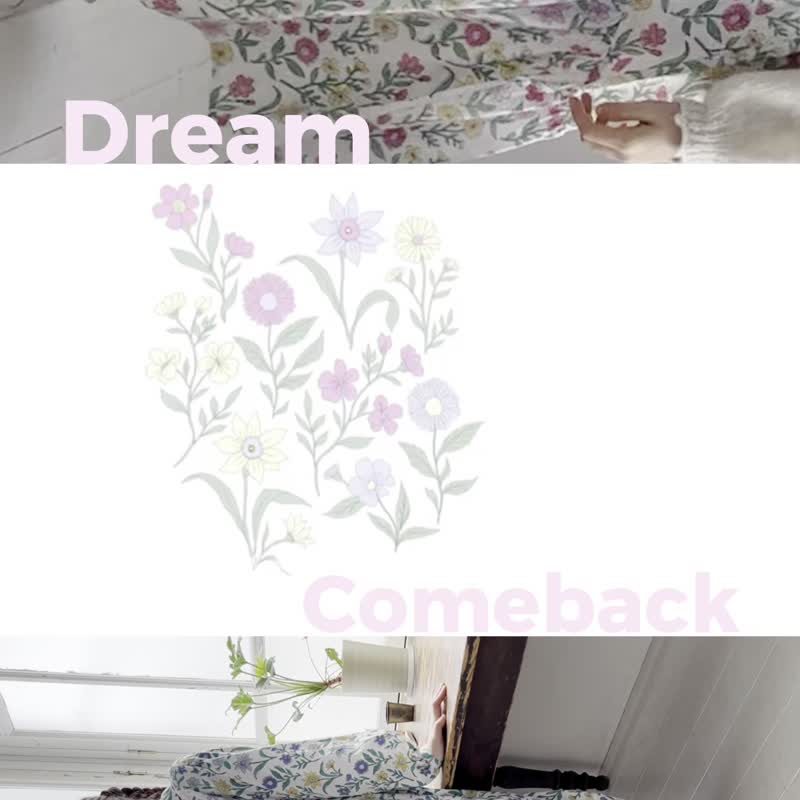 仿佛如梦的织品，Dream 棉卡迪洋装 blue - 洋装/连衣裙 - 棉．麻 蓝色