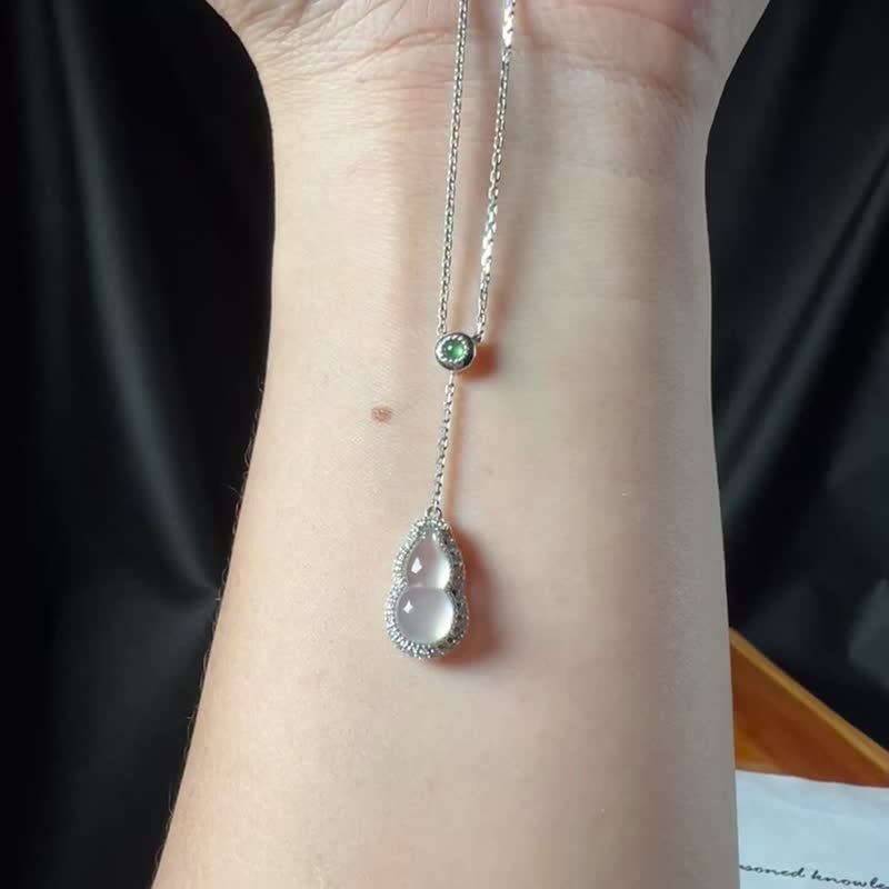 微光 | 冰种翡翠葫芦锁骨链 - 锁骨链 - 玉石 透明