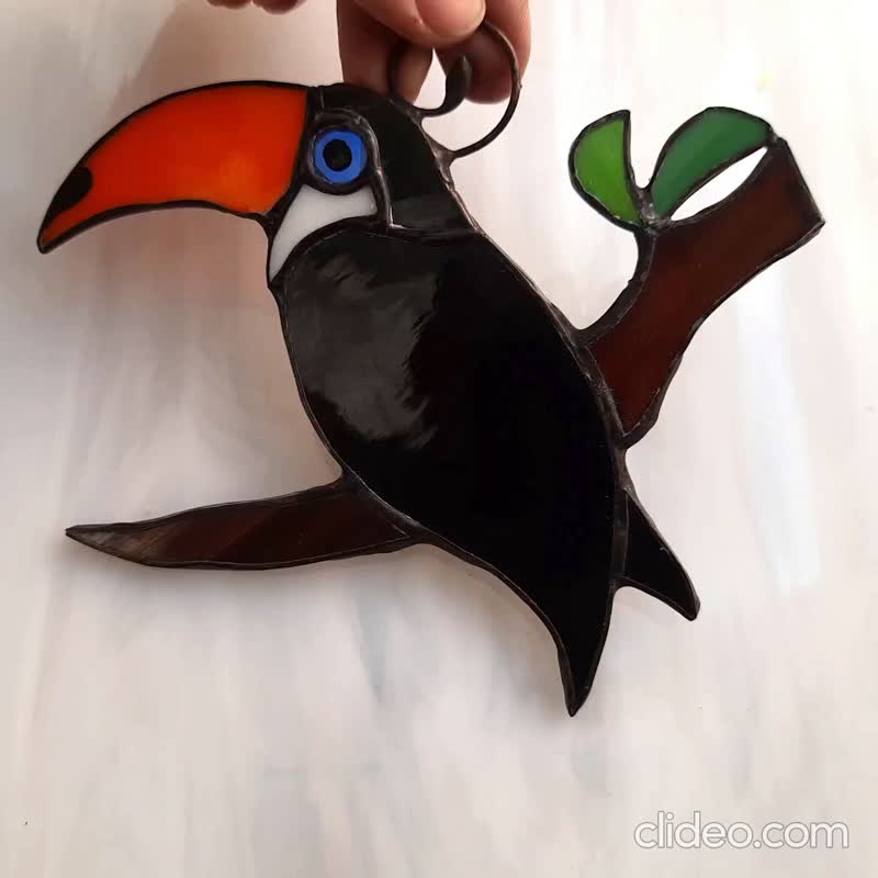 鸟 鸟的礼物 彩色玻璃 太阳镜 花园装饰 礼品鸟 - 墙贴/壁贴 - 玻璃 黑色