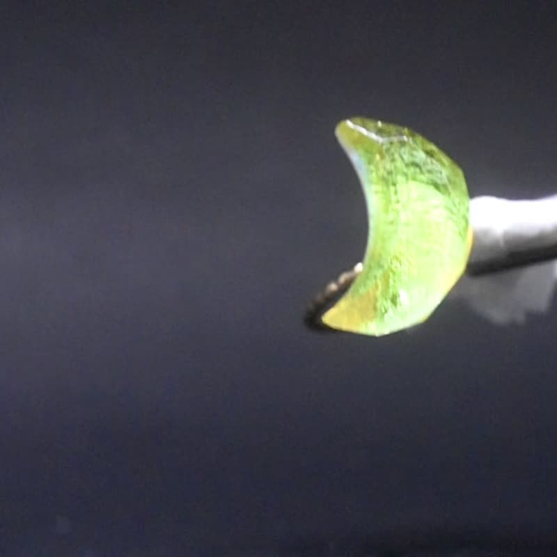 月亮戒指 - 戒指 - 玻璃 黄色