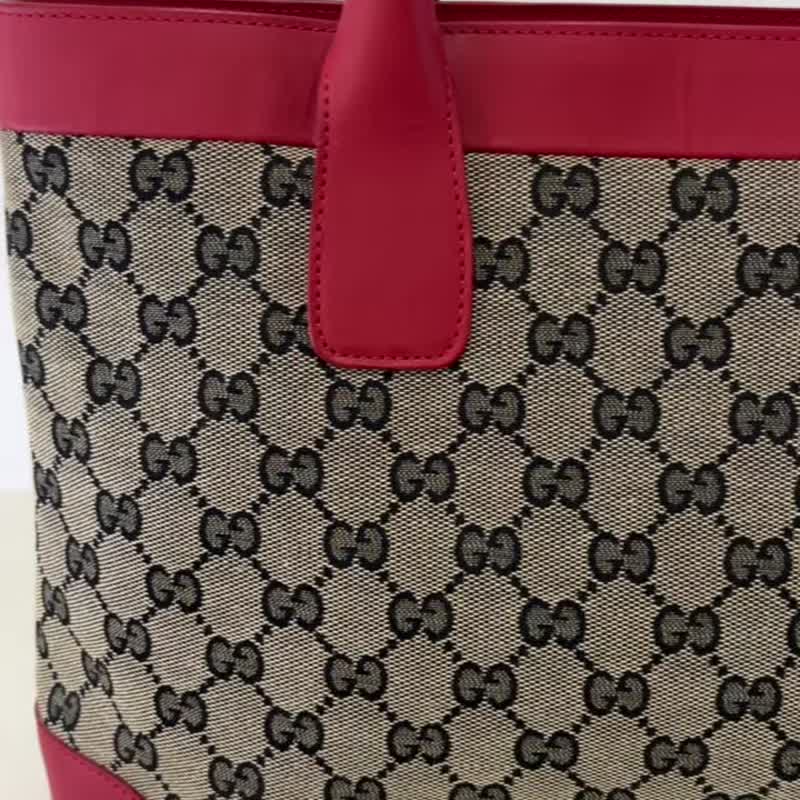 正品 Gucci 手提包 手提包 GG 帆布 米色海军红002・1119 二手，状况良好 - 手提包/手提袋 - 其他材质 