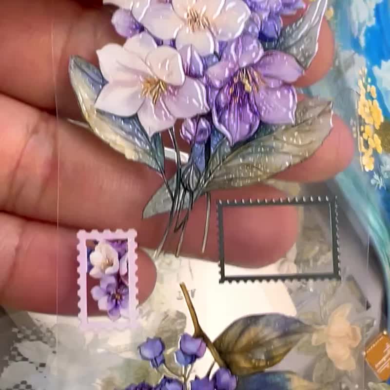 00072暮色紫棠Dusk Purple Crape - 纸胶带 - 塑料 多色