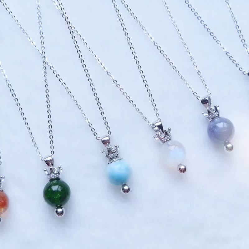 高品单珠 两用纯银项链 | 收藏级 | 可自行替换矿石 - 项链 - 半宝石 
