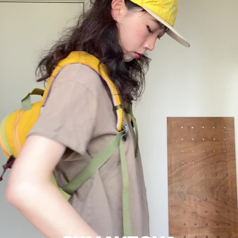 彩虹糖系列双肩包  彩色背包 徒步登山迷你后背包  橘子黄 10L - 后背包/双肩包 - 尼龙 橘色