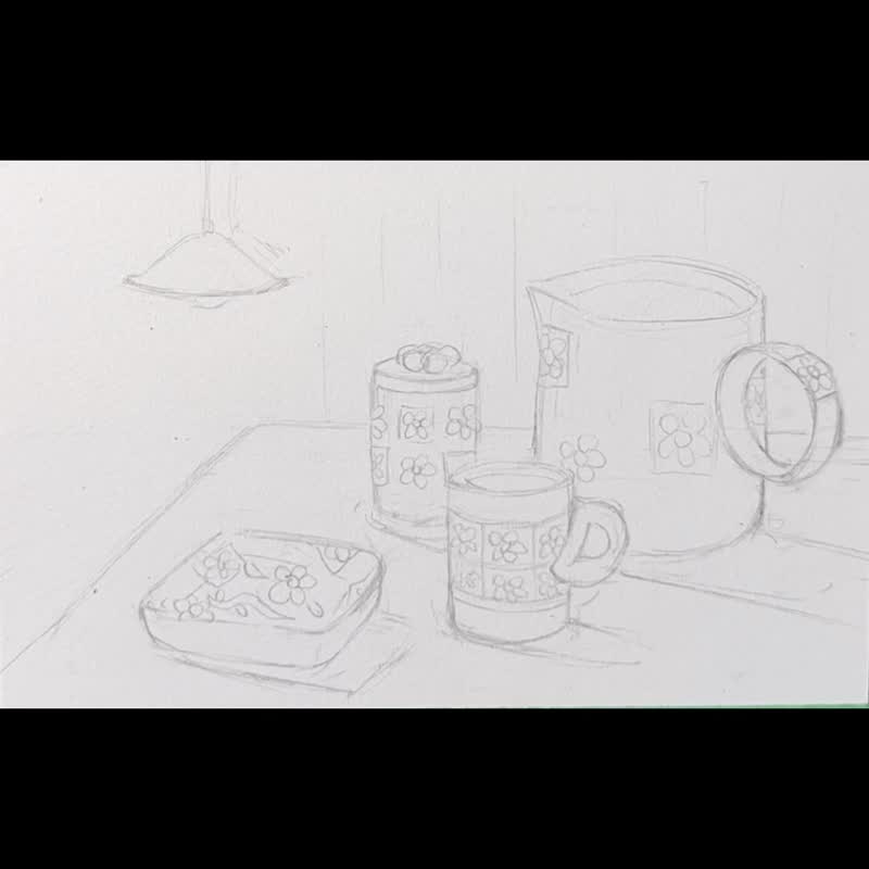 经典黑白花卉盘/碟 - 盘子/餐盘/盘架 - 瓷 白色