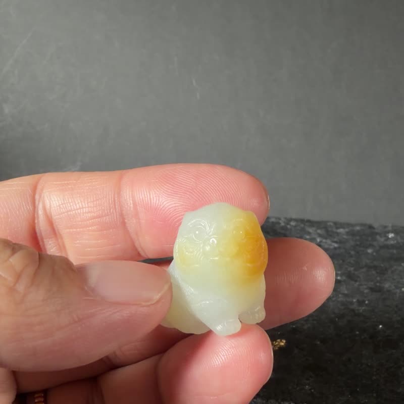 萌宠 | 翡翠小虎 - 摆饰 - 玉石 白色