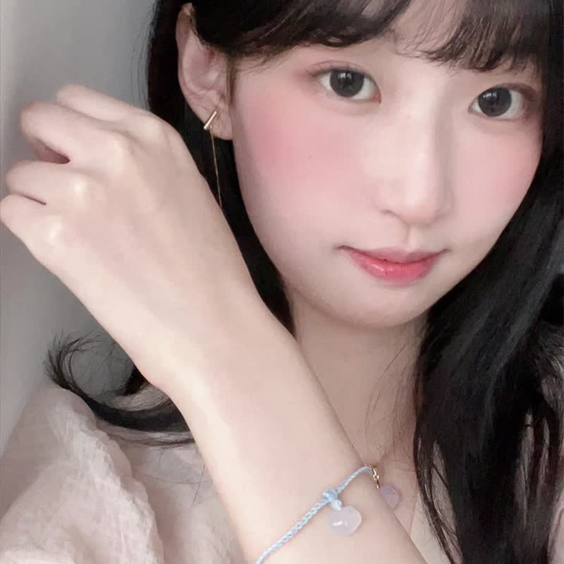 蓝玉髓平安锁 | 手绳 - 手链/手环 - 玉石 蓝色