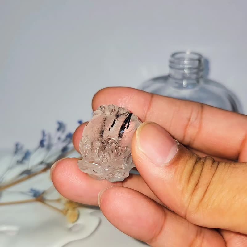 千层红绿幽灵龙龟/黑发晶龙龟 - 摆饰 - 水晶 红色