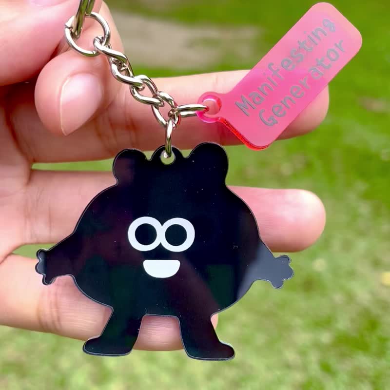 黑黑人类图 生产者三人团 萤光串串 压克力钥匙圈 - 钥匙链/钥匙包 - 压克力 黑色