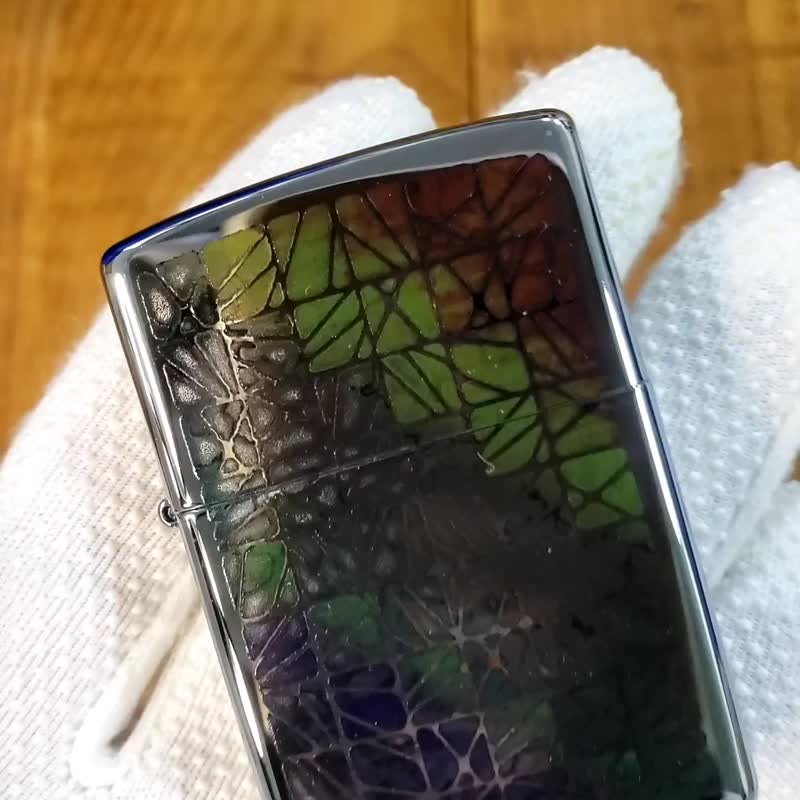 【ZIPPO官方旗舰店】马赛克彩虹设计防风打火机 48412 - 其他 - 铜/黄铜 银色