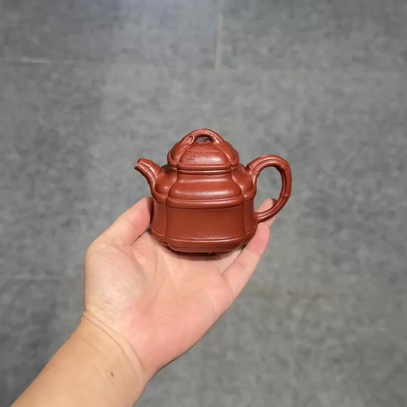 小竹鼎 全手工大拍陶手雷罡作品师承范伟群容量120cc家藏朱泥 - 茶具/茶杯 - 陶 