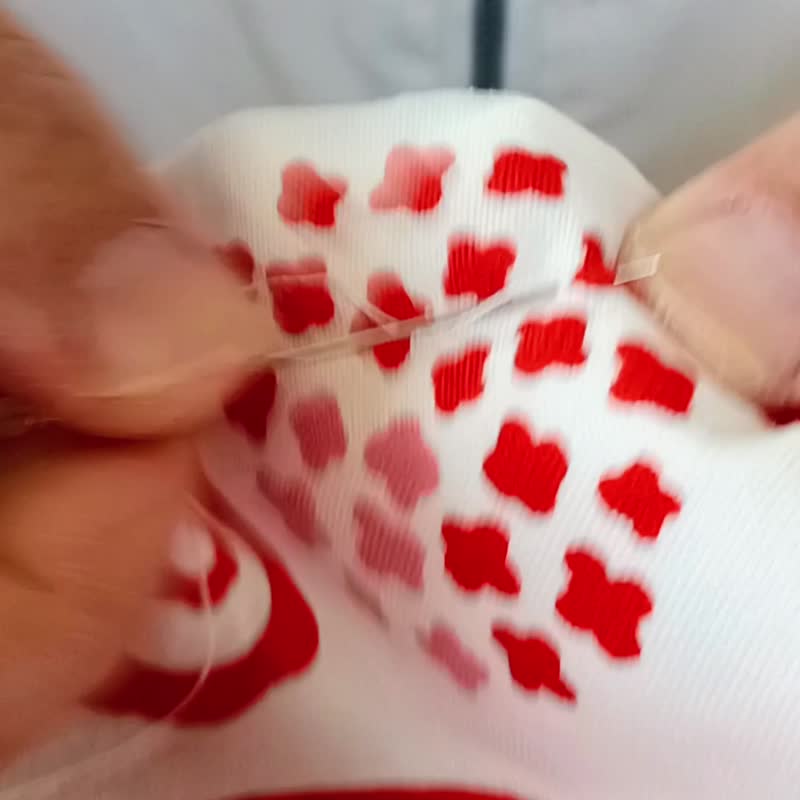手工缝制樱花水滴形抽绳包 复古 和服包和服盒 日式图案和风风格 - 化妆包/杂物包 - 棉．麻 粉红色
