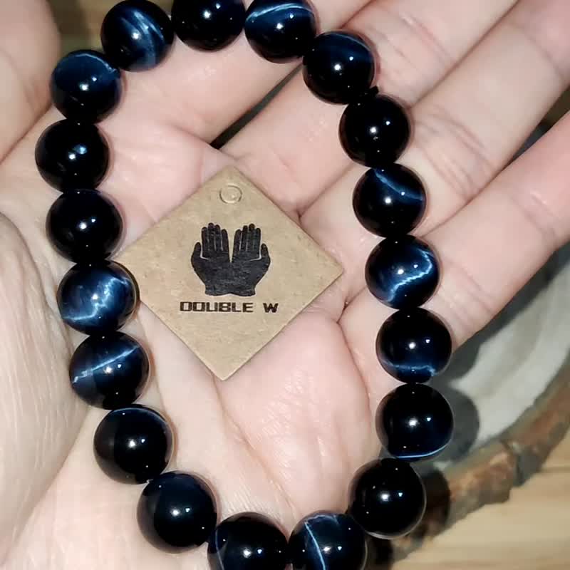 【订制品】蓝虎眼 闪电眼 南非 6-16mm 蓝虎眼石 天然水晶 - 手链/手环 - 水晶 