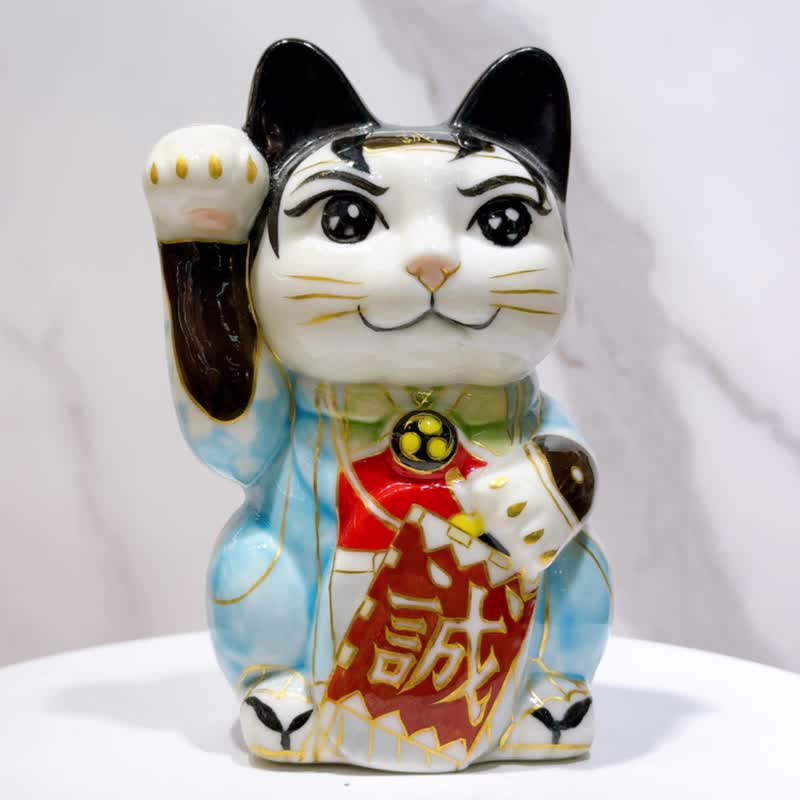 【诚将之志】日本清水烧招财猫 | 诚 - 摆饰 - 瓷 蓝色