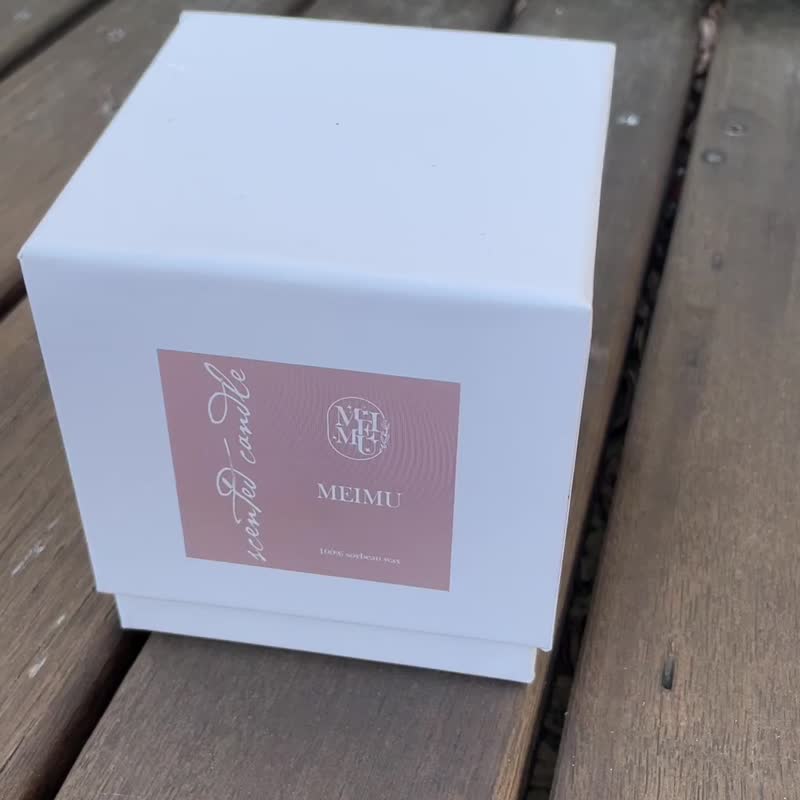 150g 精油香氛蜡烛  100%大豆蜡 多种香味 附质感纸盒 - 蜡烛/烛台 - 蜡 白色