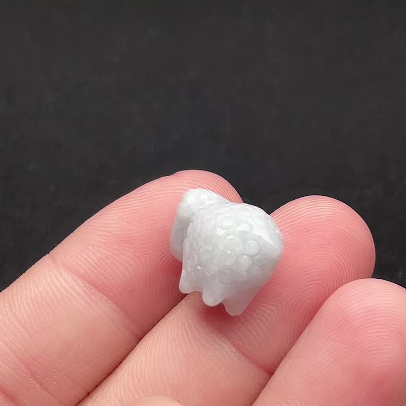 白翡翡翠绵羊 | 天然缅甸玉翡翠A货 | 送礼 - 金工/饰品 - 玉石 白色