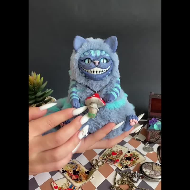 猫，玩具，猫 - 玩偶/公仔 - 其他金属 蓝色