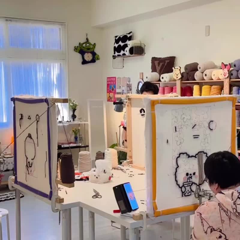 台南可水洗手作簇绒小尺寸地毯课程 - 编织/羊毛毡/布艺 - 棉．麻 