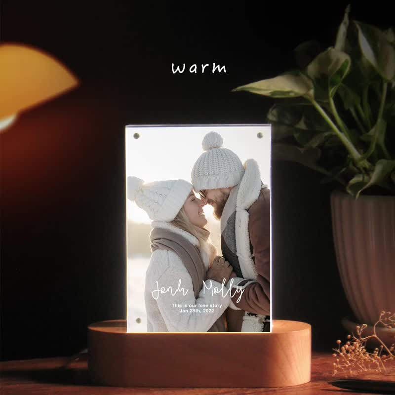 定制化礼物 妈妈孩子相片专辑小夜灯 可换照片 送老婆 母亲节礼物 - 灯具/灯饰 - 压克力 