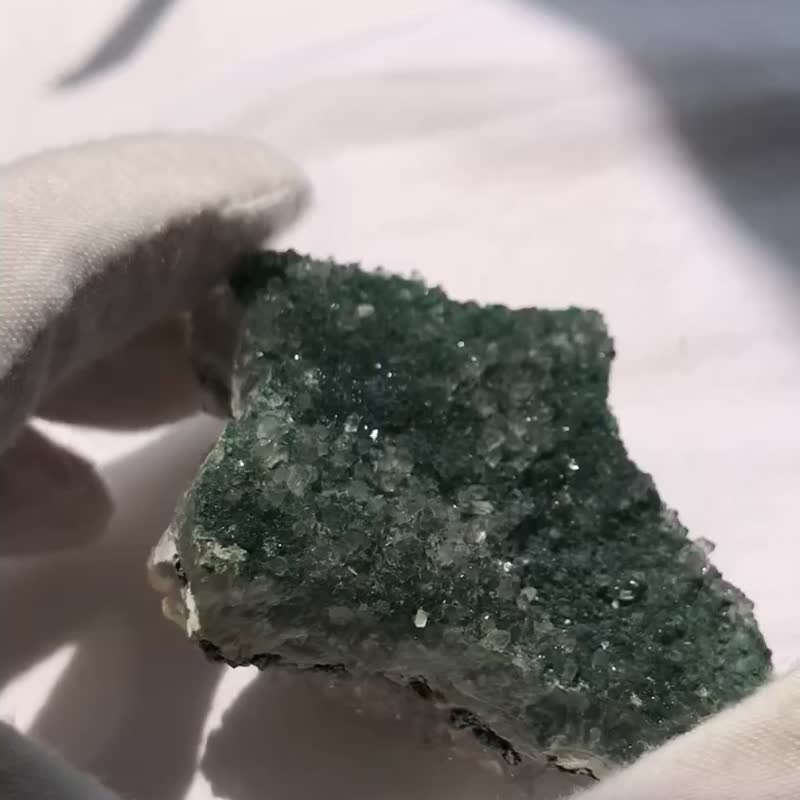 巴西异象水晶 Brazil Quartz with inclusions 双面 白水晶共生 - 摆饰 - 水晶 绿色