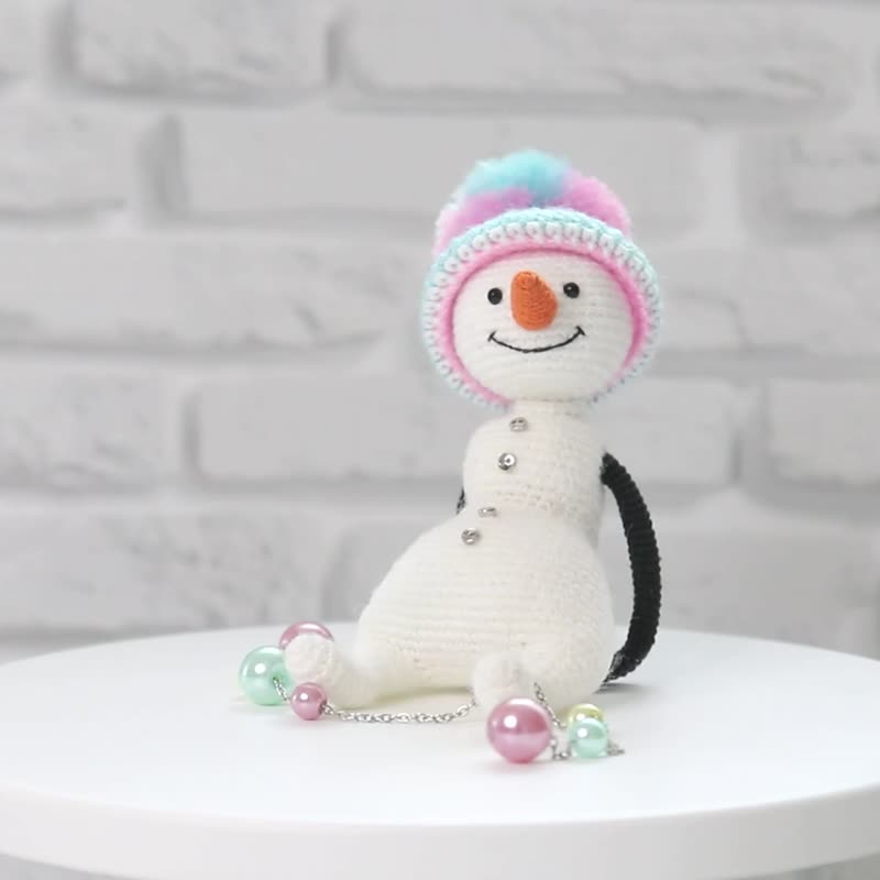 钩针图案雪人，PDF 数位下载，DIY 圣诞阿米古鲁米玩具 - 手工艺教程/工具书 - 其他材质 