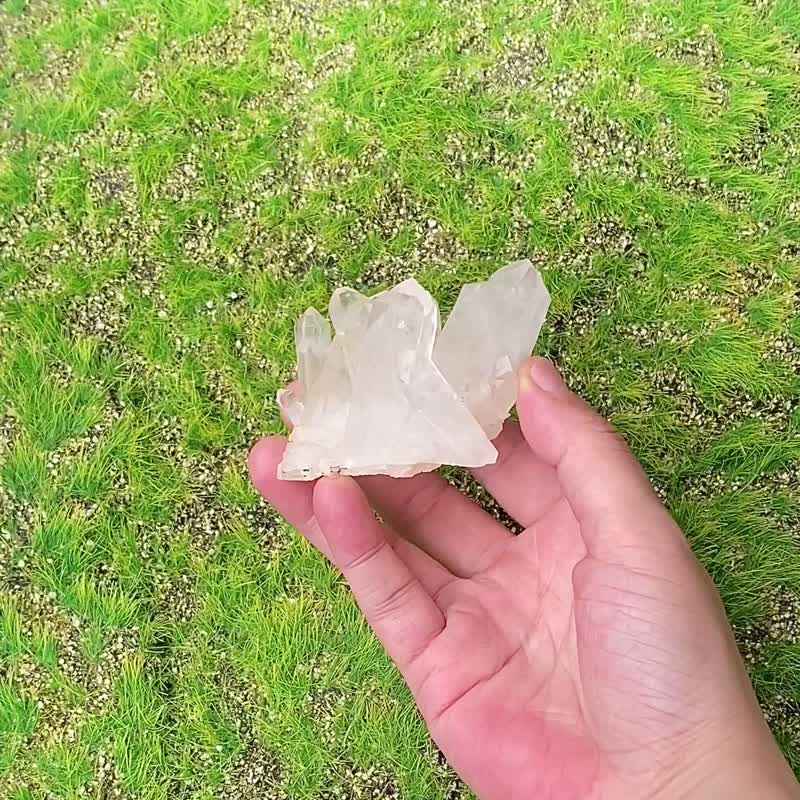 天然原矿能量白水晶簇 疗愈 开运 可消磁净化晶石手链 快速出货 - 摆饰 - 水晶 白色