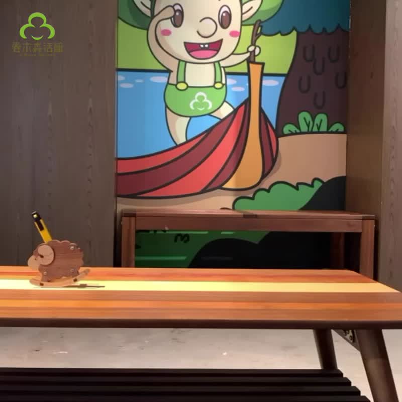 【手作DIY】动物 造型 可爱 木制笔架 文具收纳 办公室用品 实用 - 木工/竹艺/纸艺 - 木头 咖啡色