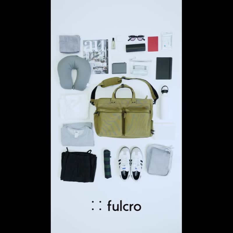 【fulcro】Explorer系列简约多功能手提肩背包(boeing)(多色可选) - 后背包/双肩包 - 聚酯纤维 黑色