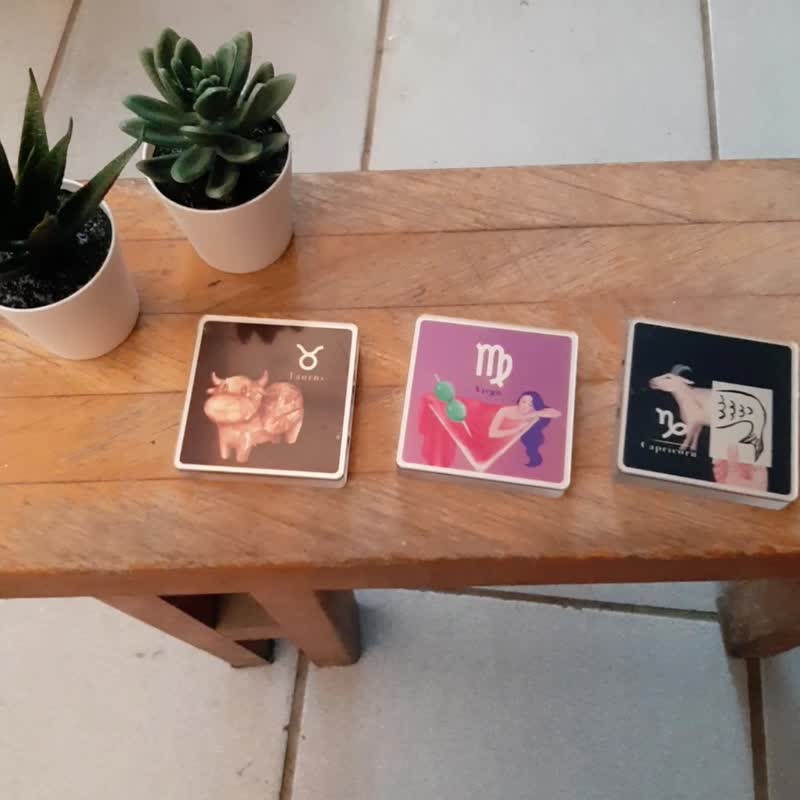 AR十二星座系列 压克力多功能方块手机架 金牛座 客制化礼物 镜子 - 手机座/防尘塞 - 压克力 黑色