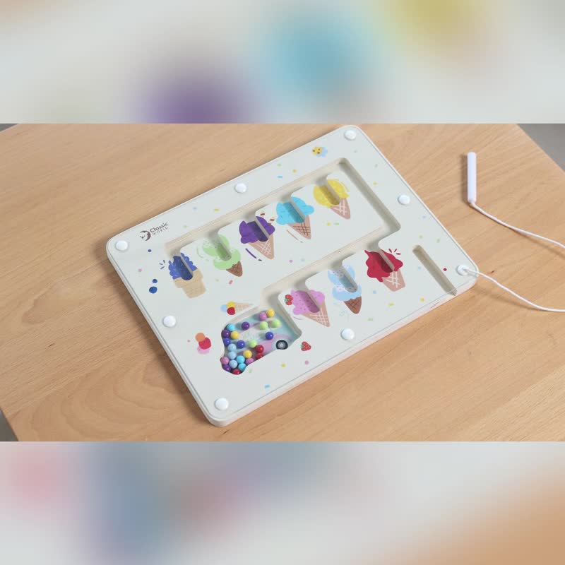 冰淇淋配对运珠笔【益智启蒙 走珠玩具笔 适合2岁以上】 - 玩具/玩偶 - 木头 多色