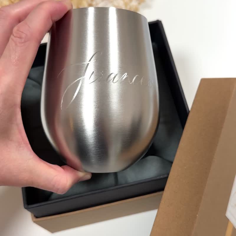 【客制】免费刻名 不锈钢杯 威士忌酒杯 五色可选 礼盒包装 - 酒杯/酒器 - 不锈钢 金色