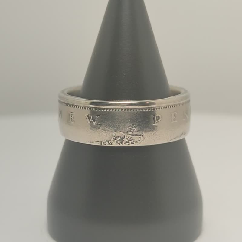 女士英国硬币戒指，男士英镑戒指，大英帝国硬币戒指 - 戒指 - 其他金属 