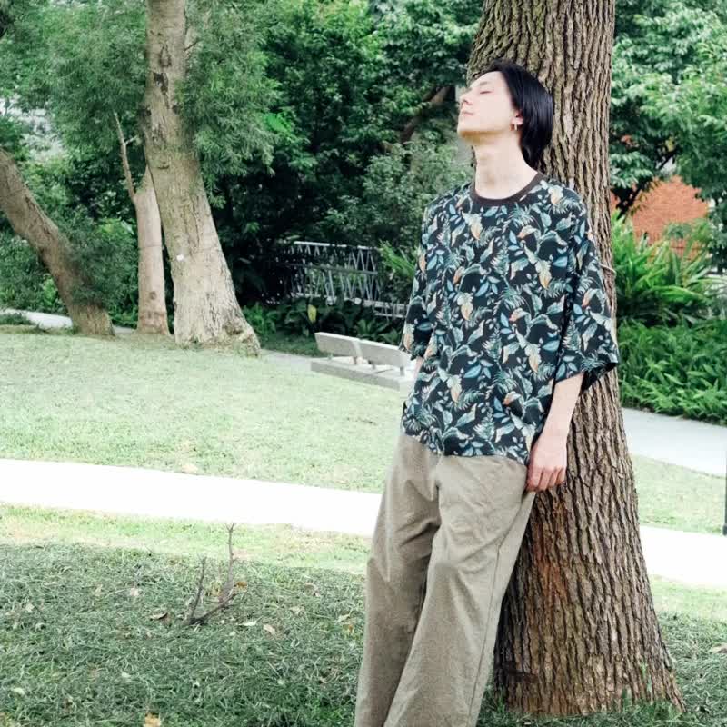 满版印花上衣 - 男装上衣/T 恤 - 其他人造纤维 绿色