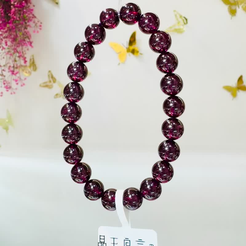 精品绝美晶体紫牙乌水晶8.5mm30.93g美容水晶气血循环 - 手链/手环 - 水晶 紫色