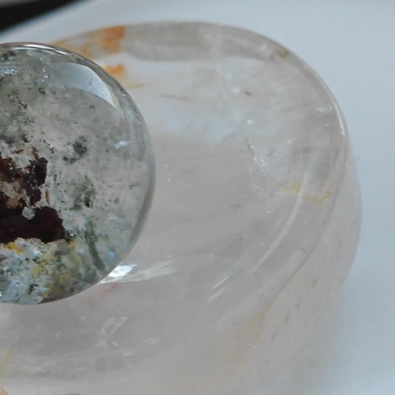 天然四季幽灵水晶球 水晶波 - 摆饰 - 水晶 