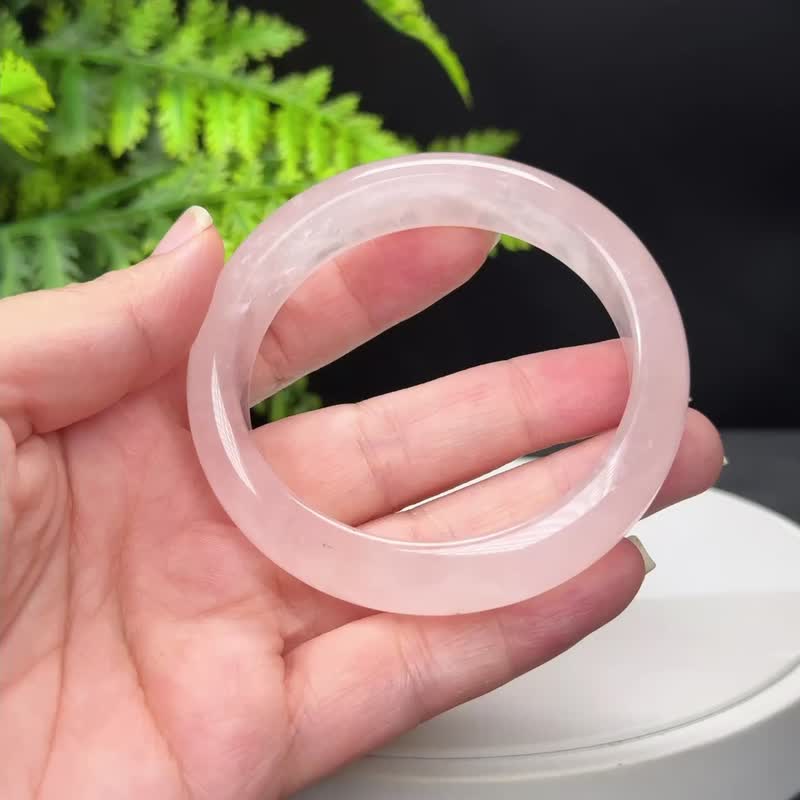 福利款 浅色粉晶手镯 58MM - 手链/手环 - 水晶 粉红色