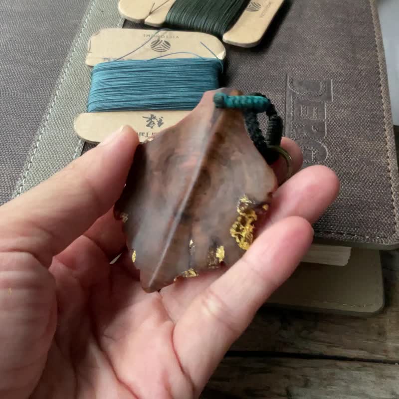 一叶金 桧木吊饰 钥匙圈 背包挂饰 - 钥匙链/钥匙包 - 木头 多色